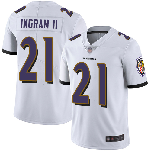 Baltimore Ravens Limited White Men Mark Ingram II Road Jersey NFL Football #21 Vapor Untouchable